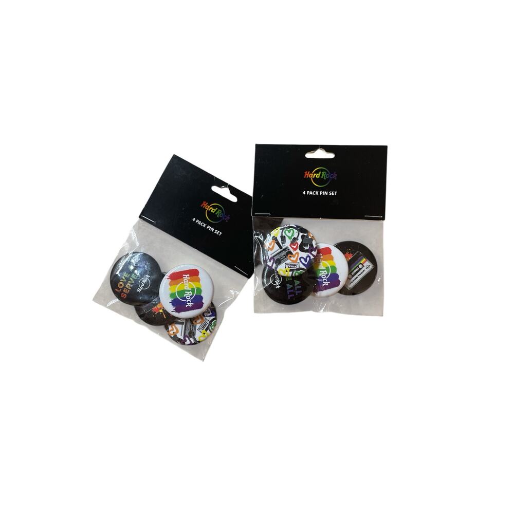 Hard Rock Cafe Pin Rainbow Pride Button Lot 8 Pins Love All Serve All